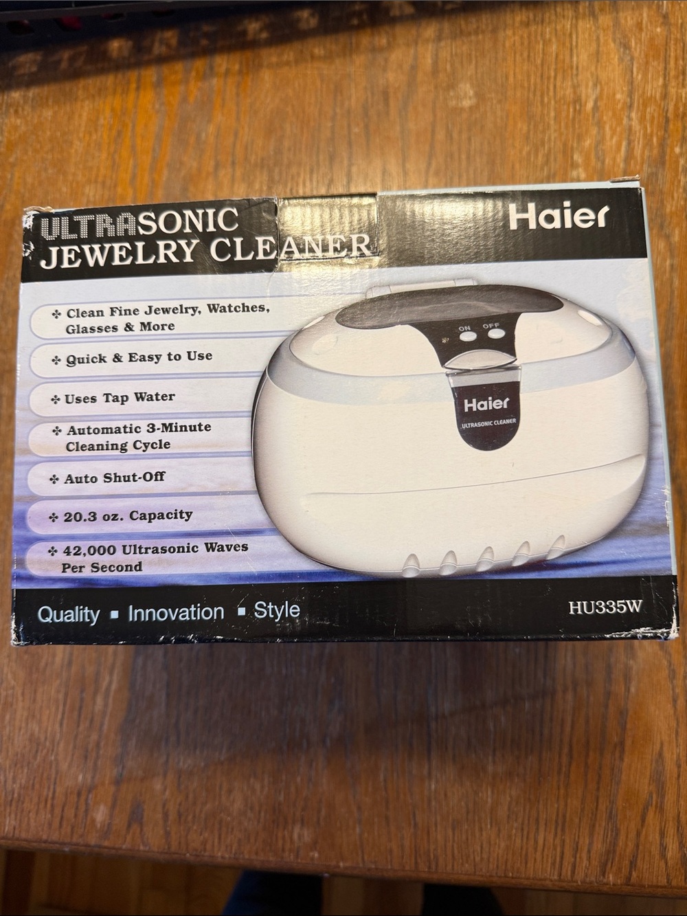White Haier Ultrasonic Jewelry Cleaner - HU335W